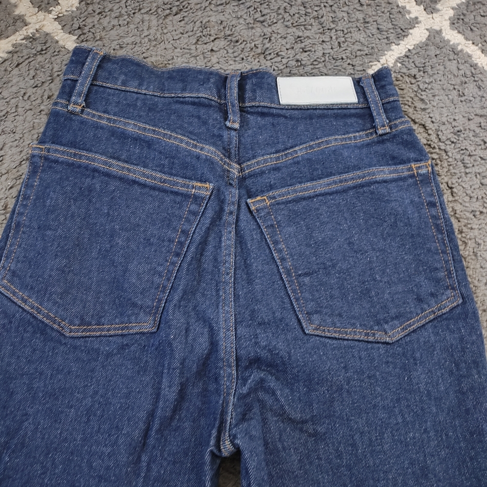 Re/Done drainpipe super high waist skinny jeans in rigid like color size 26 - Picture 12 of 15